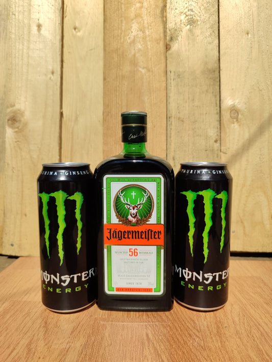 Pack Licor Jägermeister + Red Bull/Monster